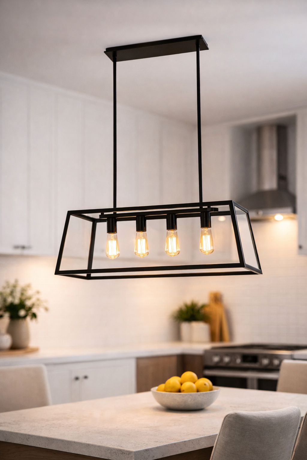 LÁMPARA COLGANTE NEGRA C/VIDRIO IL010618